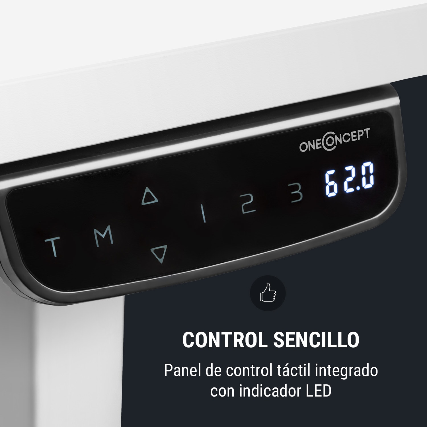 Multidesk Comfort escritorio de altura regulable eléctrico blanco Control eléctrico | Blanco