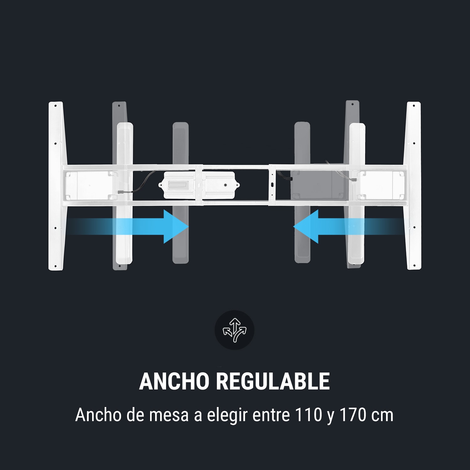 Multidesk Comfort escritorio de altura regulable eléctrico blanco Control eléctrico | Blanco