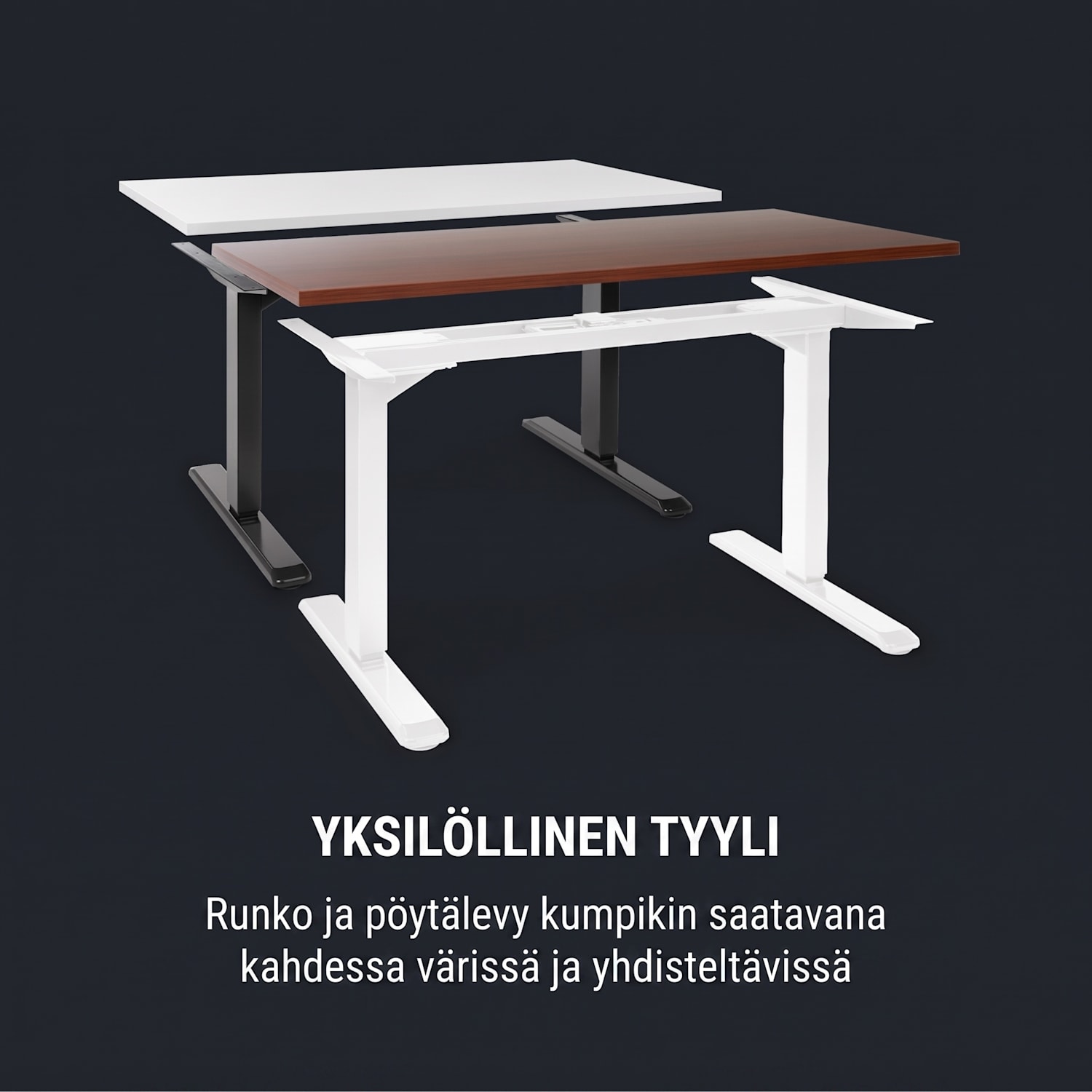 Multidesk Comfort -kirjoituspöytä korkeussäädettävä sähköinen valkoinen sähköinen ohjaus | Valkoinen