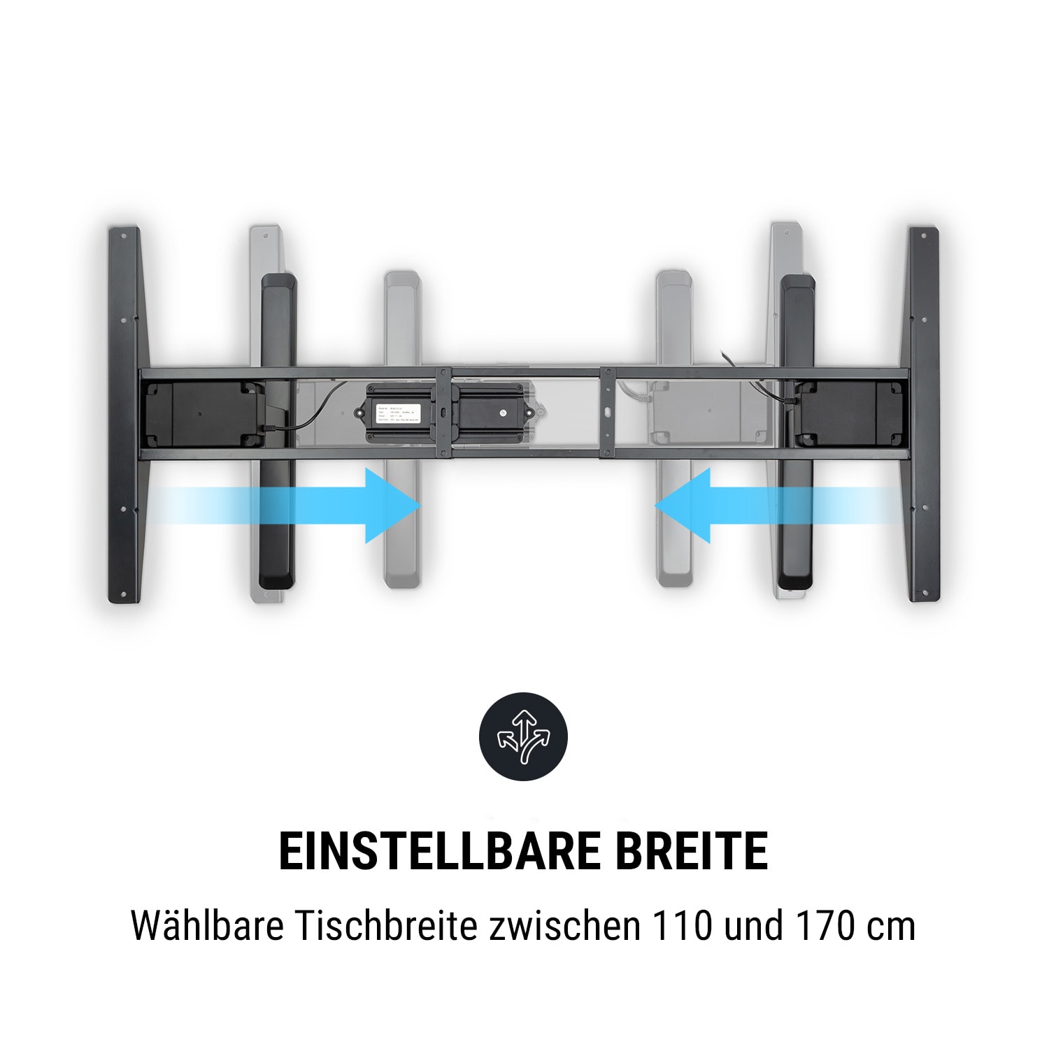 Multidesk Comfort Schreibtisch elektrisch höhenverstellbar 62-128 cm 