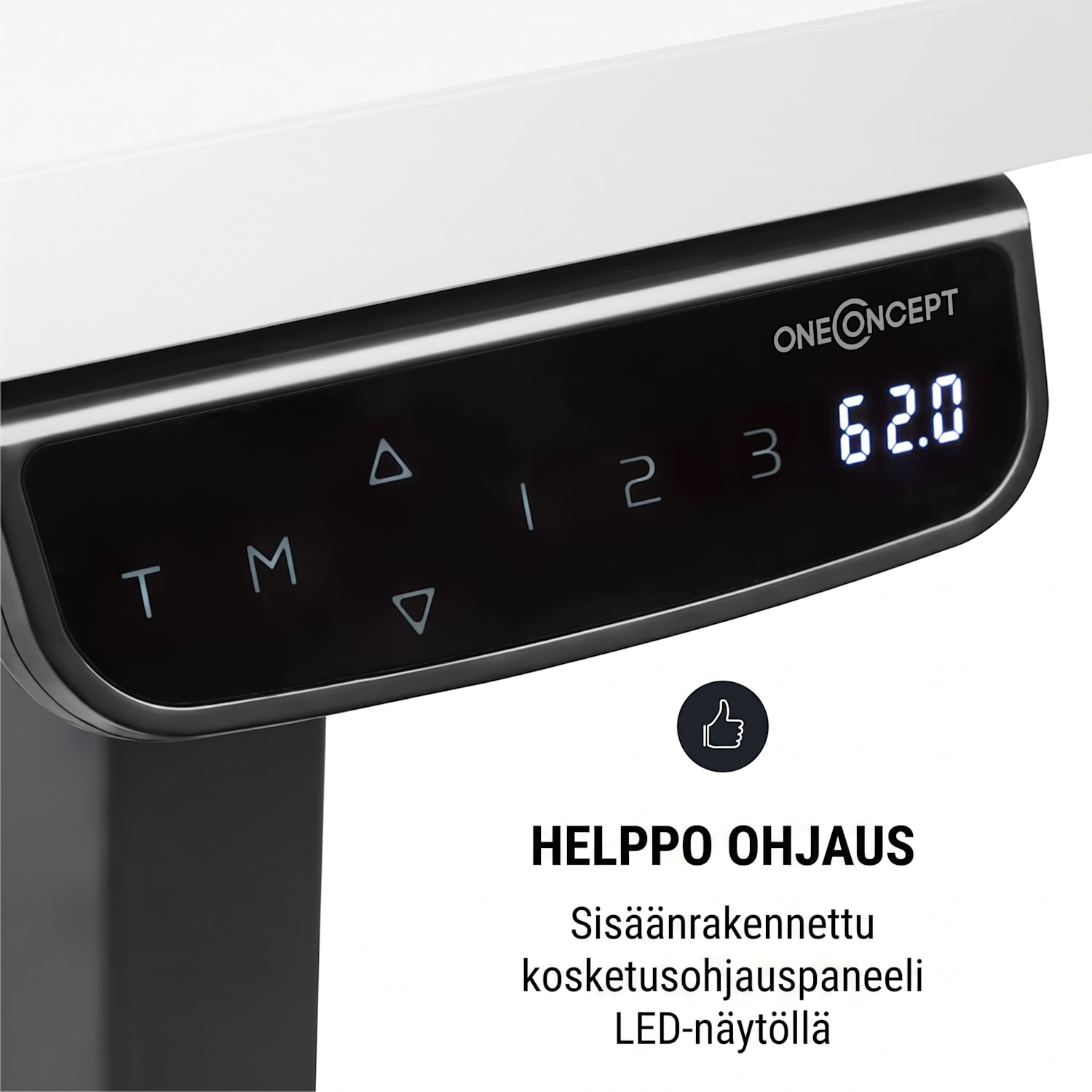 Multidesk Comfort -kirjoituspöytä korkeussäädettävä sähköinen musta sähköinen ohjaus | Musta
