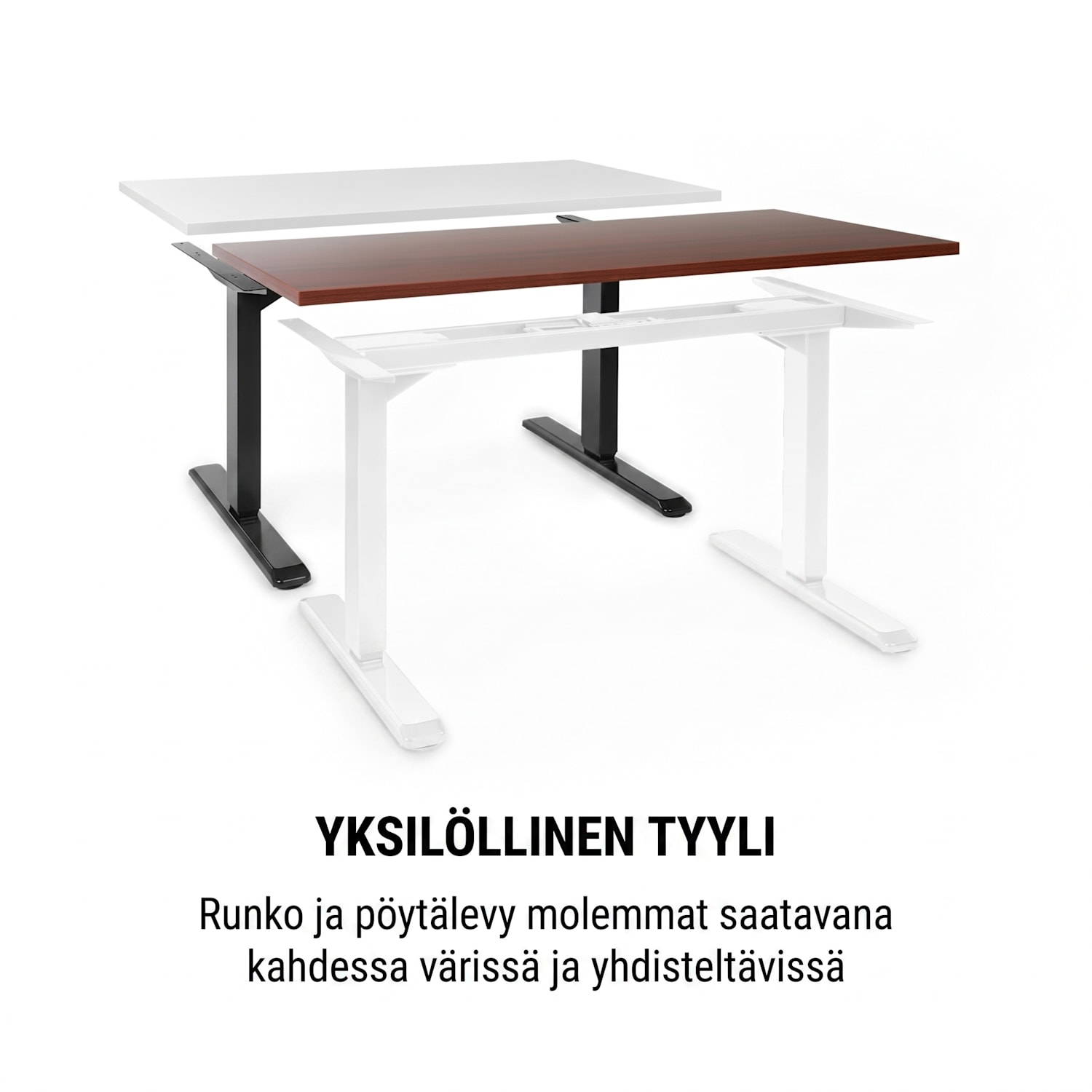 Multidesk Comfort -kirjoituspöytä korkeussäädettävä sähköinen musta sähköinen ohjaus | Musta