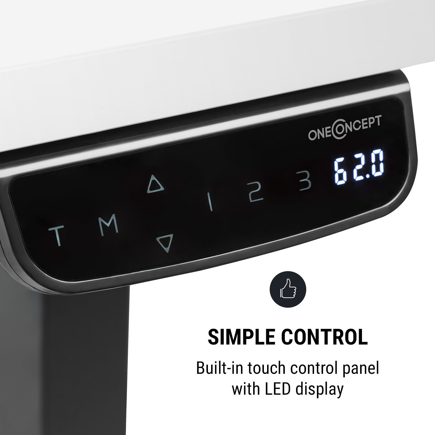 Multidesk Comfort Secretária Ajustável em Altura Elétrica Preta 