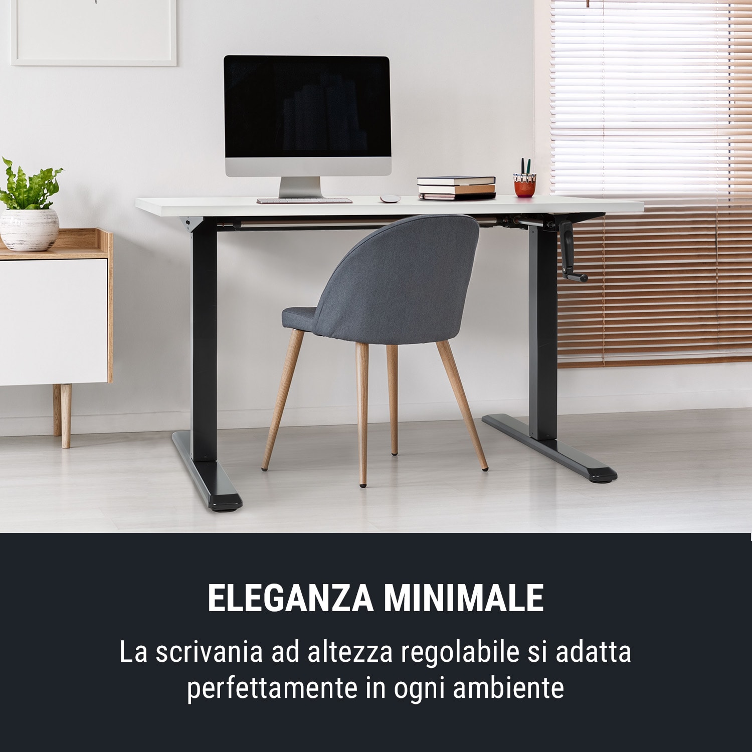 Multidesk Comfort piano della scrivania 120x65cm Multiplex melamina bianco Bianco