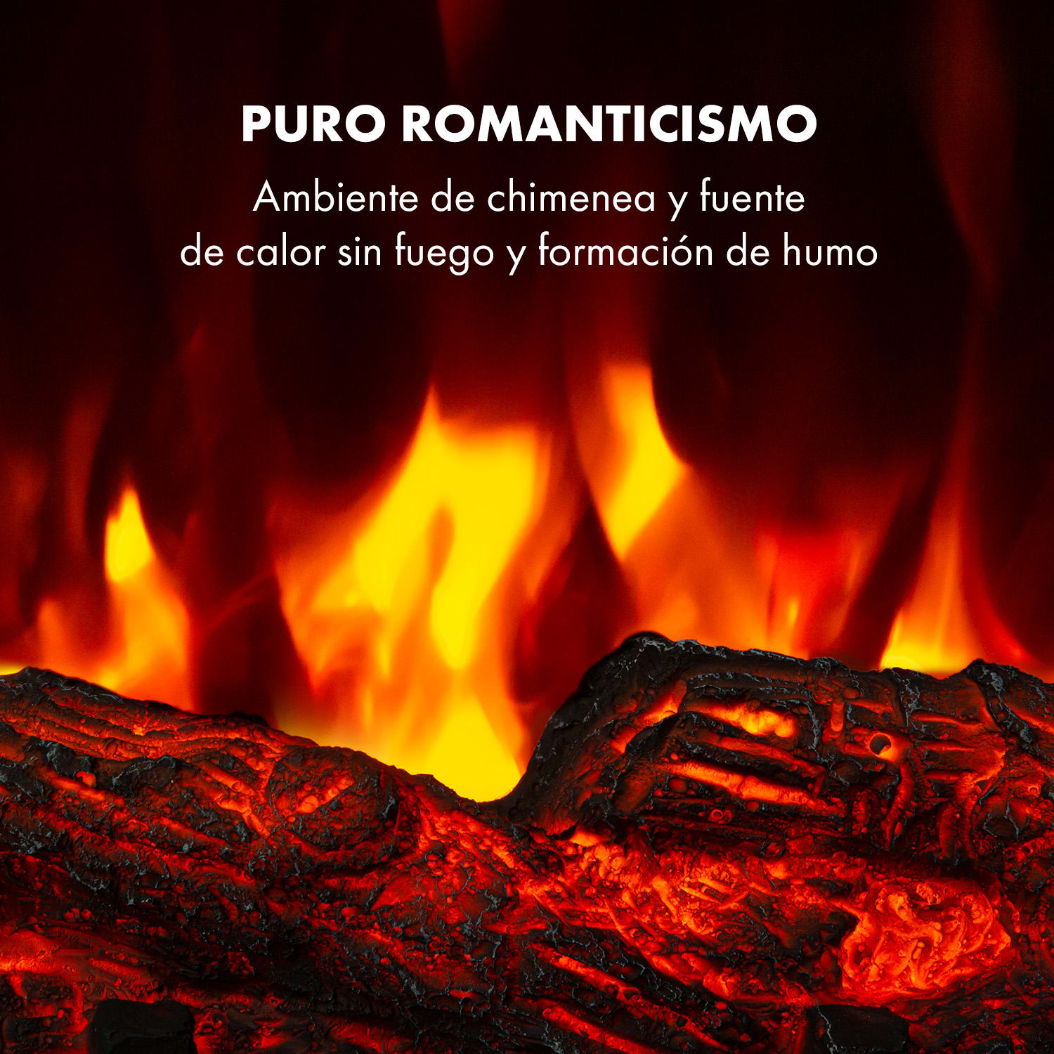 Blanca Chimenea eléctrica 1000/2000W LED 10-30 °C Temporizador semanal 