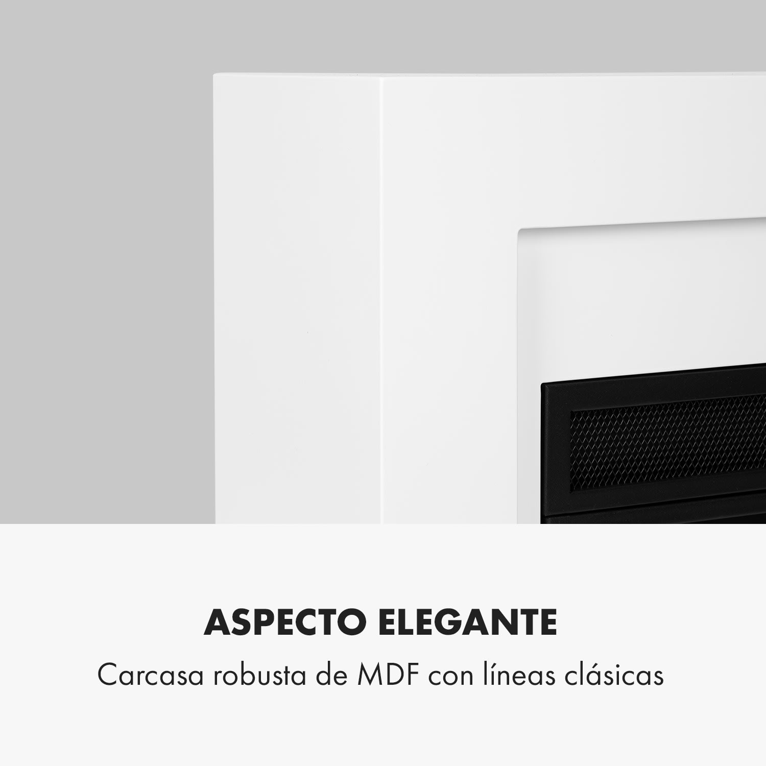 Blanca Chimenea eléctrica 1000/2000W LED 10-30 °C Temporizador semanal 