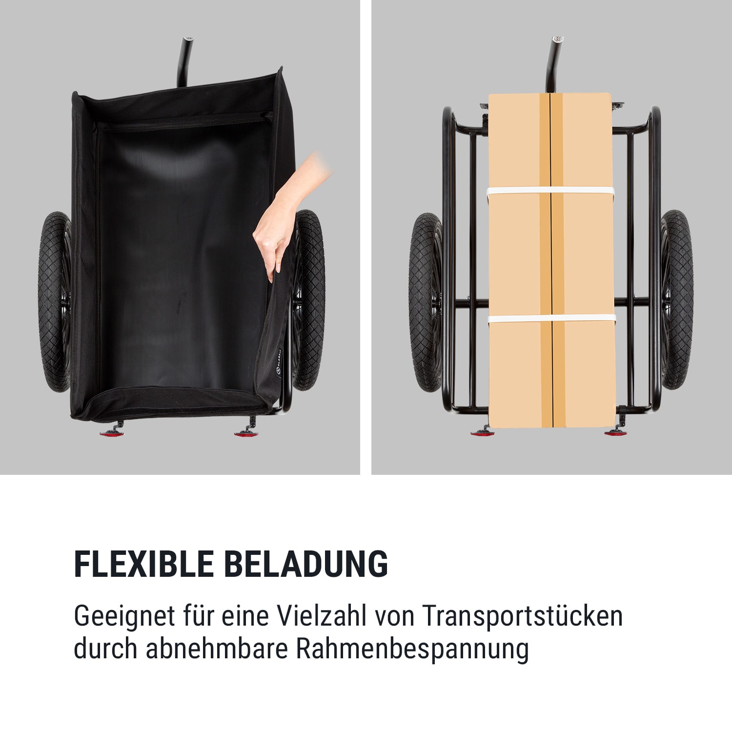 Companion Lastenanhänger 40kg / 50Ltr Fahrradanhänger Handwagen 16" Stahlrahmen schwarz/blau 