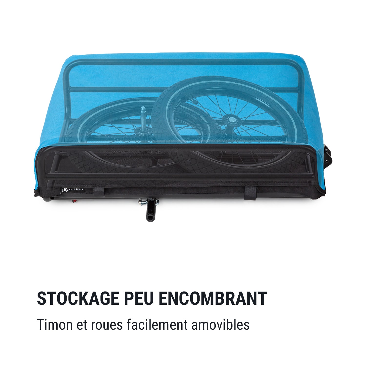 Companion Remorque de vélo 40 kg / 50L Chariot à main Pneus 16" Noir 