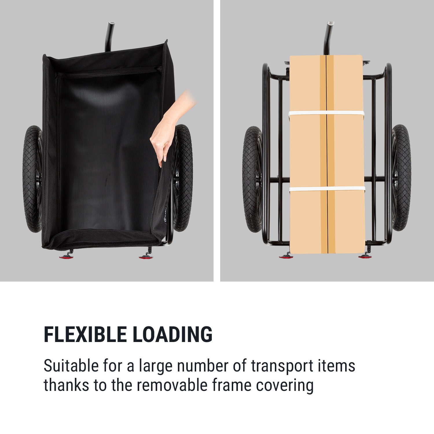 Companion, nákladní přívěs, 40kg/50l, přívěs na kolo, ruční vozík, černý Standard | Sportovní modrá