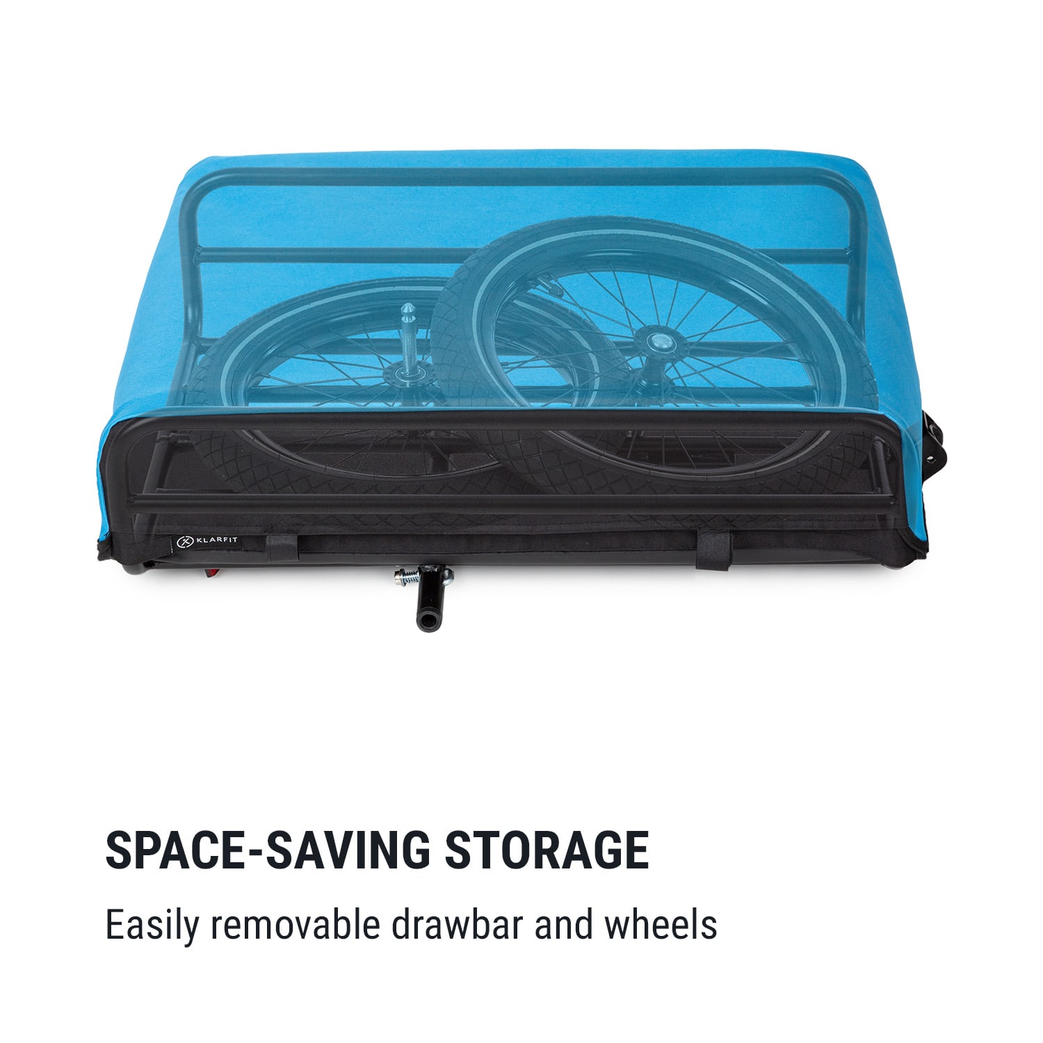 Companion, nákladní přívěs, 40kg/50l, přívěs na kolo, ruční vozík, černý Standard | Sportovní modrá