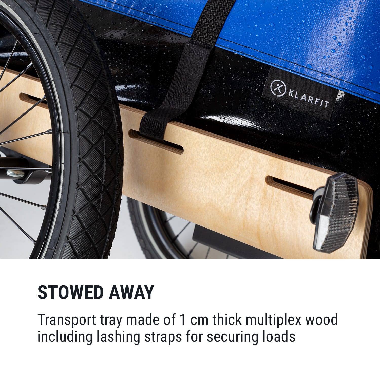 Companion Travel, rakomány utánfutó, 40 kg, kerékpár utánfutó, fekete/fa Standard | Nyírfa