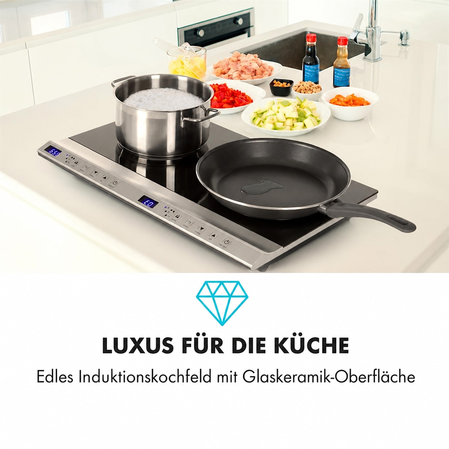 Cucinata Induktionskochfeld 3100W 10 Leistungsstufen 200-1300W 
