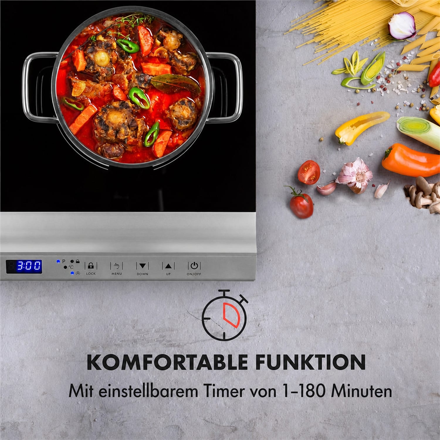 Cucinata Induktionskochfeld 3100W 10 Leistungsstufen 200-1300W 