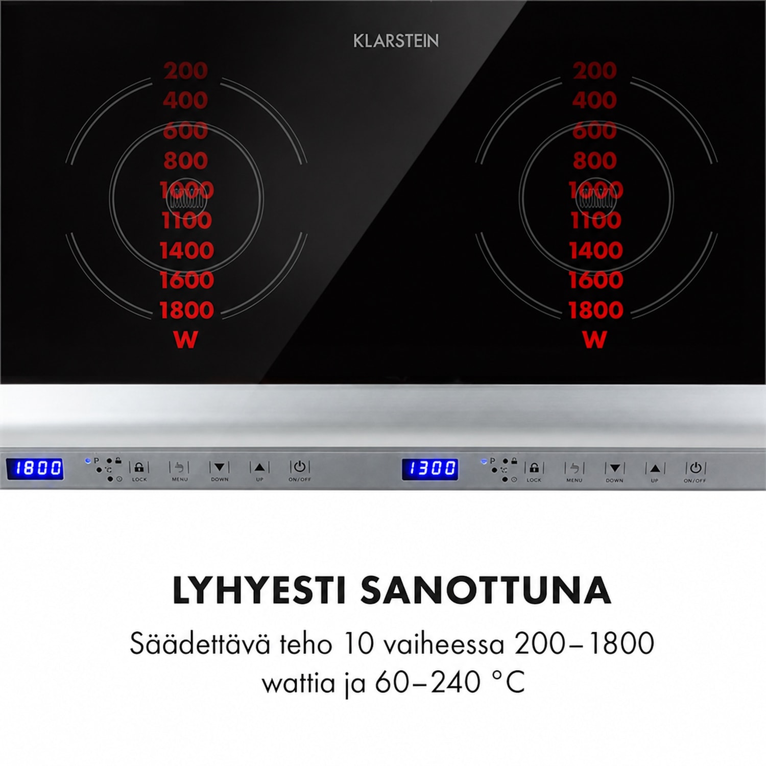 Cucinata induktioliesi 3100 W 10 tehoporrasta 200-1300 W 