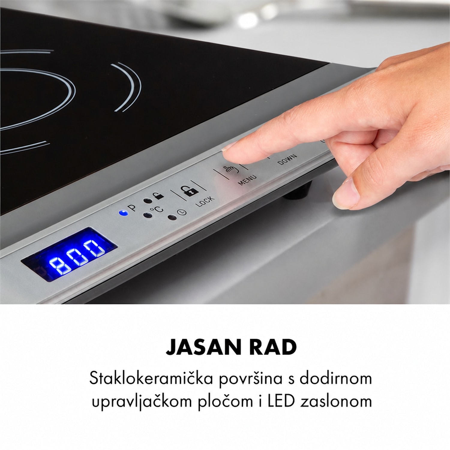 Cucinata, indukcijska ploča za kuhanje, 3100 W, 10 razina snage, 200 – 1300 W 