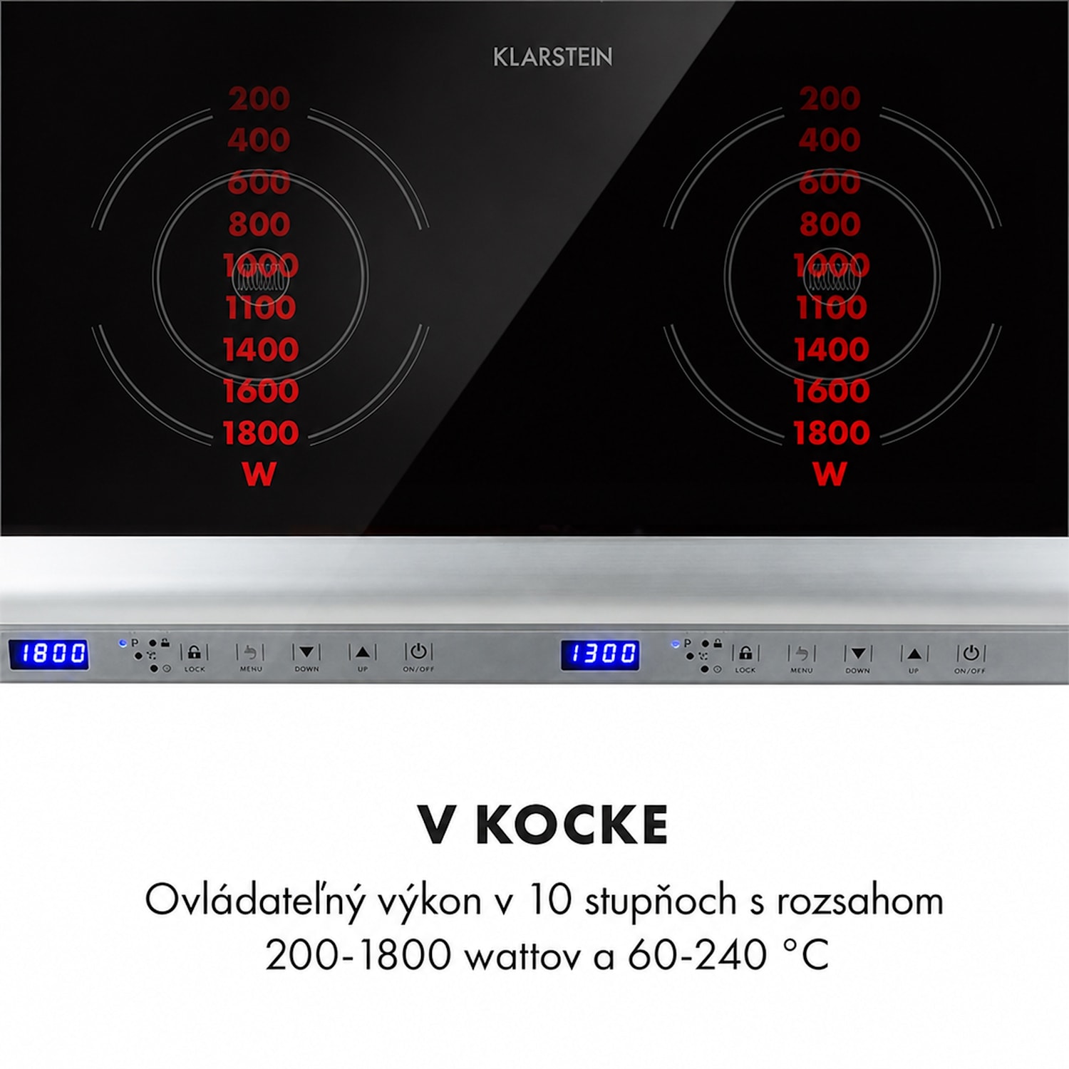 Cucinata, indukčná varná doska, 3100 W, 10 úrovní výkonu, 200 – 1300 W 