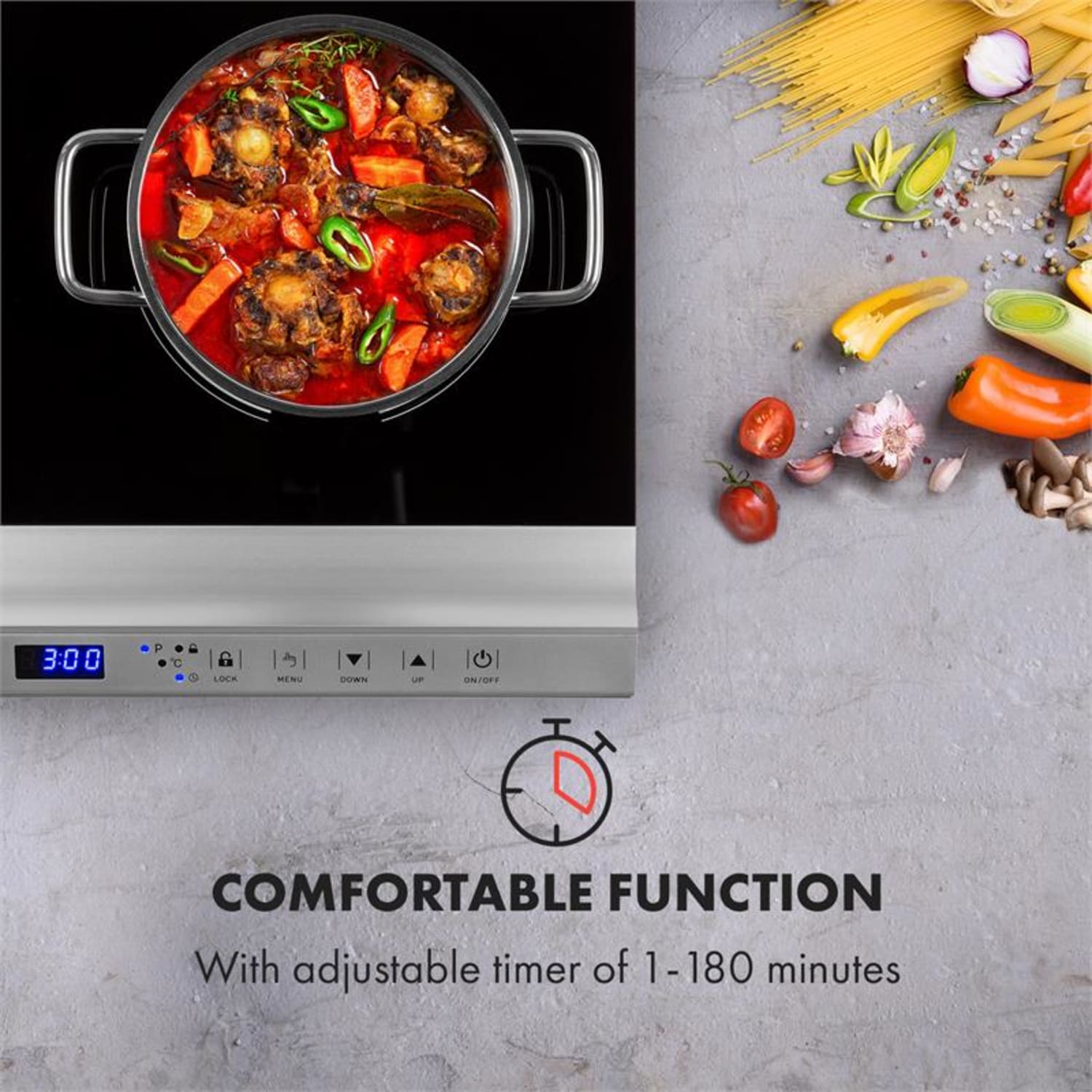 Cucinata Induktionskochfeld 3100W 10 Leistungsstufen 200-1300W 