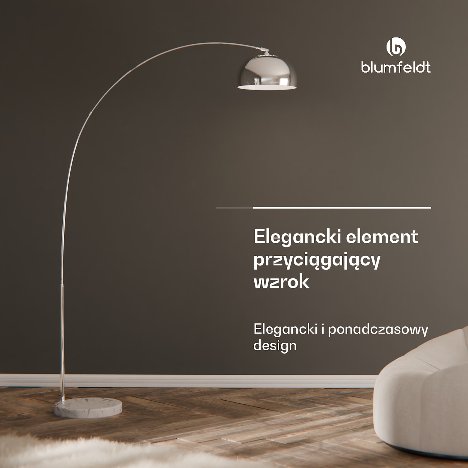 Nael, lampa łukowa, srebrny klosz, marmurowa podstawa, E27, kabel sieciowy: 2 m, srebrna Srebrny