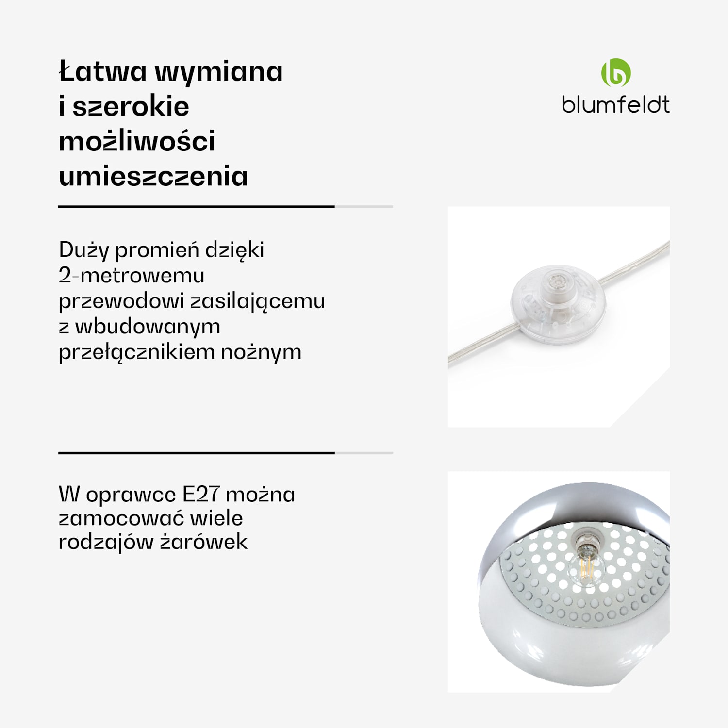 Nael, lampa łukowa, srebrny klosz, marmurowa podstawa, E27, kabel sieciowy: 2 m, srebrna Srebrny