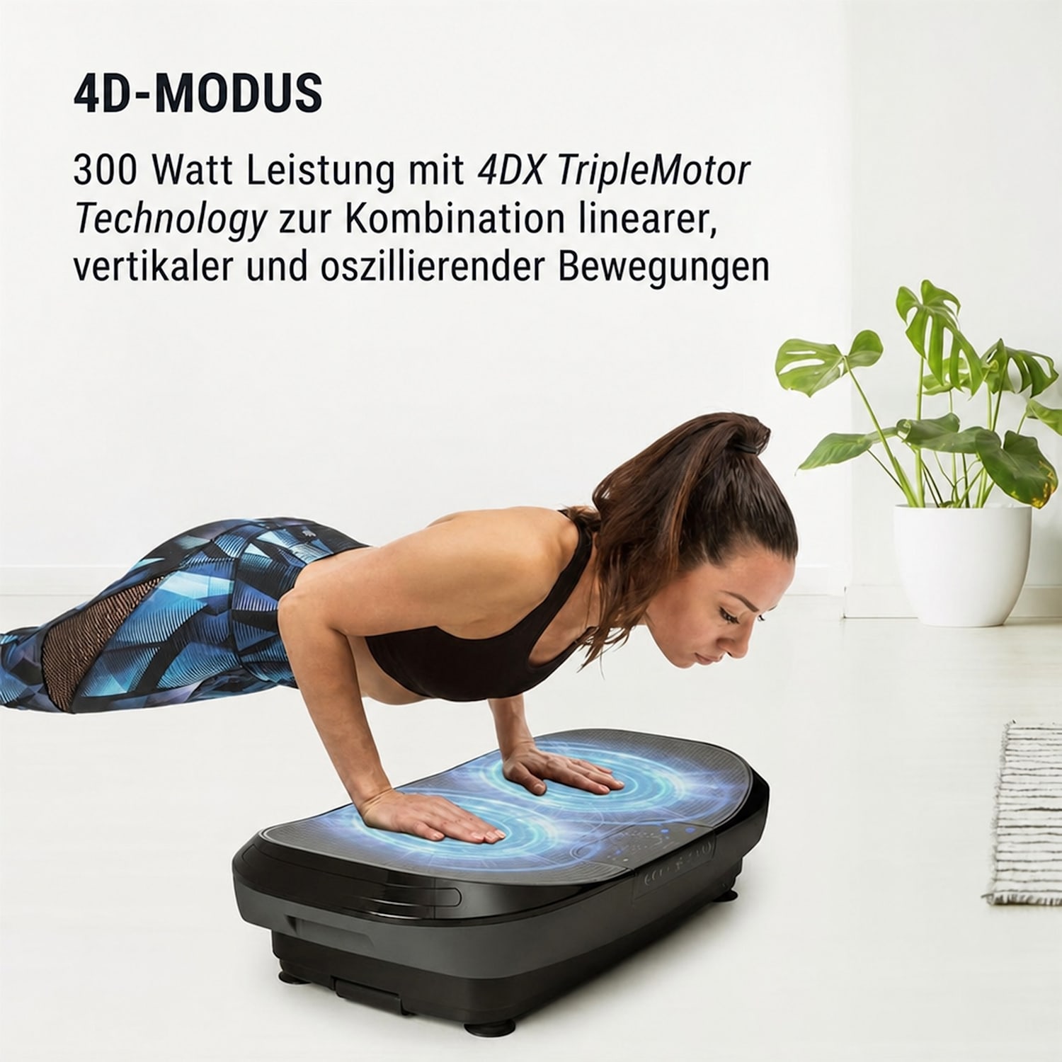 VIBE 4DX Pro Vibrationsplatte 300 W 4 Modi 4DX TripleMotor VIBE 4DX Pro | Schwarz