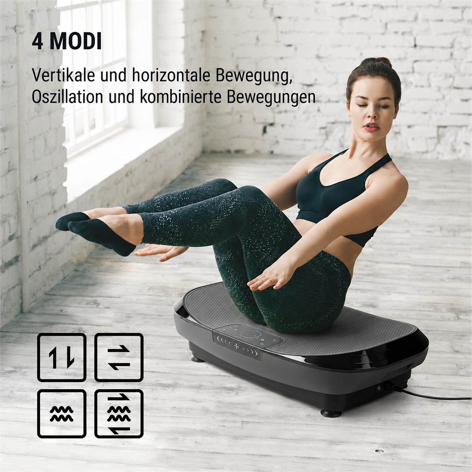 VIBE 4DX Pro Vibrationsplatte 300 W 4 Modi 4DX TripleMotor VIBE 4DX Pro | Schwarz