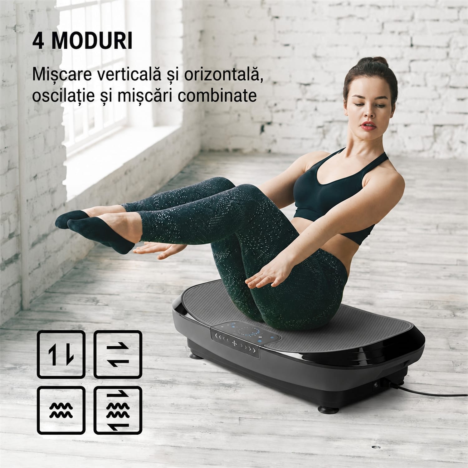 VIBE 4DX Pro, platformă vibrantă, 300 W, 4 moduri, 4DX TripleMotor, gri, negru VIBE 4DX Pro | Negru