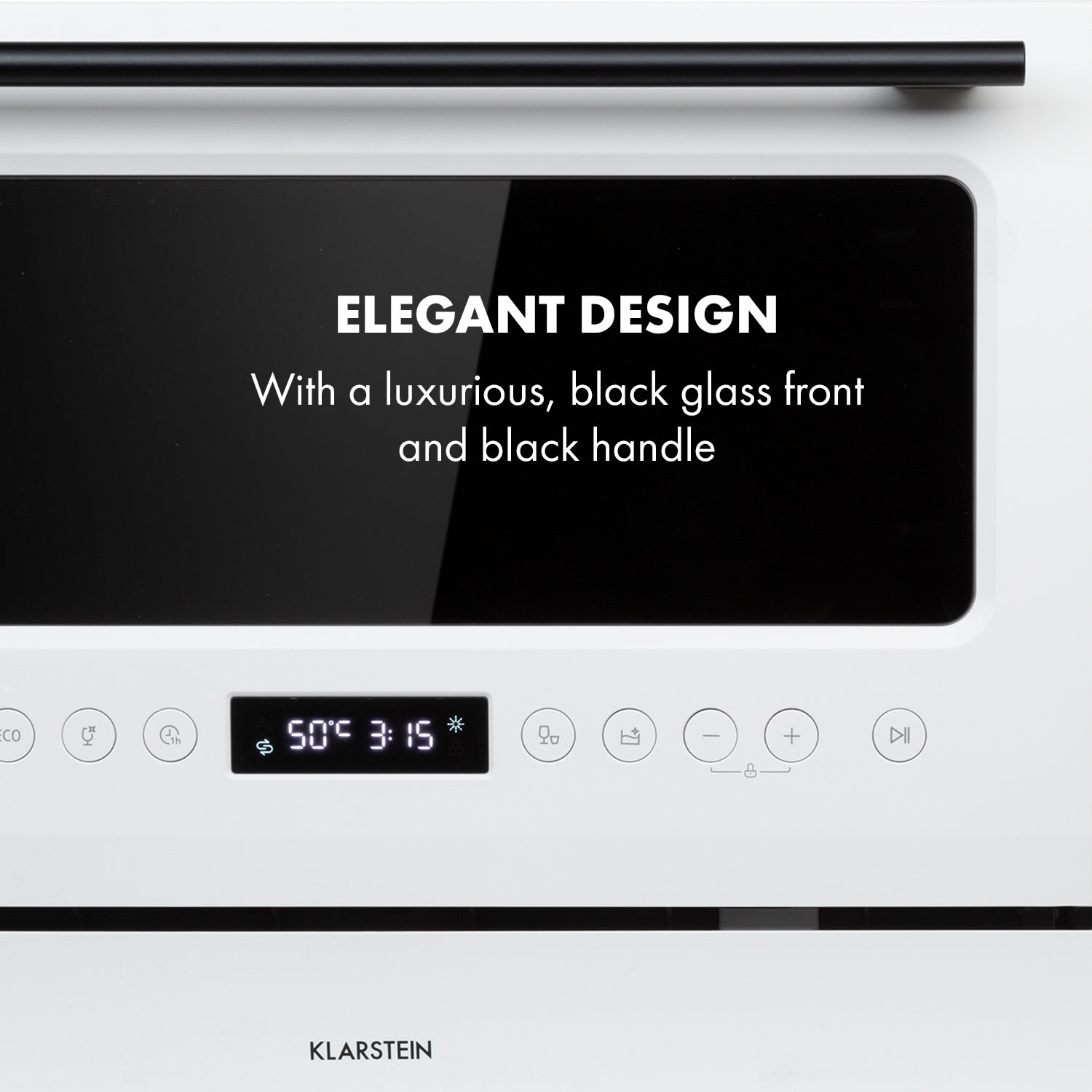 Azuria Dishwasher 1380W 6.5 L 6 place settings black glass front 