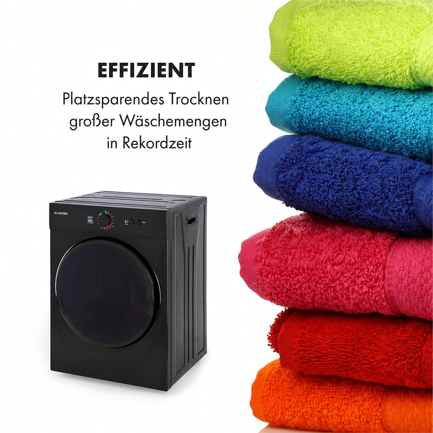 Jet Set Mini-Wäschetrockner Ablufttrockner 1020W EEK G 3kg 50cm Schwarz