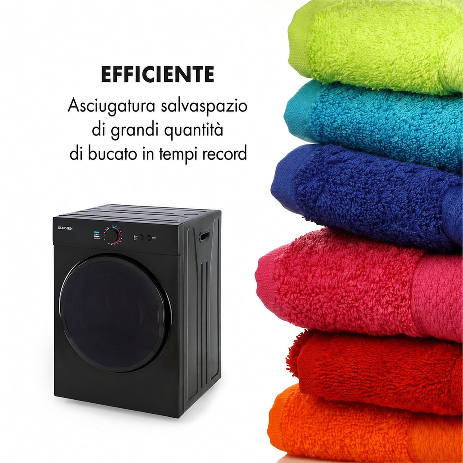 Jet Set Asciugatrice a evacuazione 1020W Classe G 3kg 50cm nero Nero