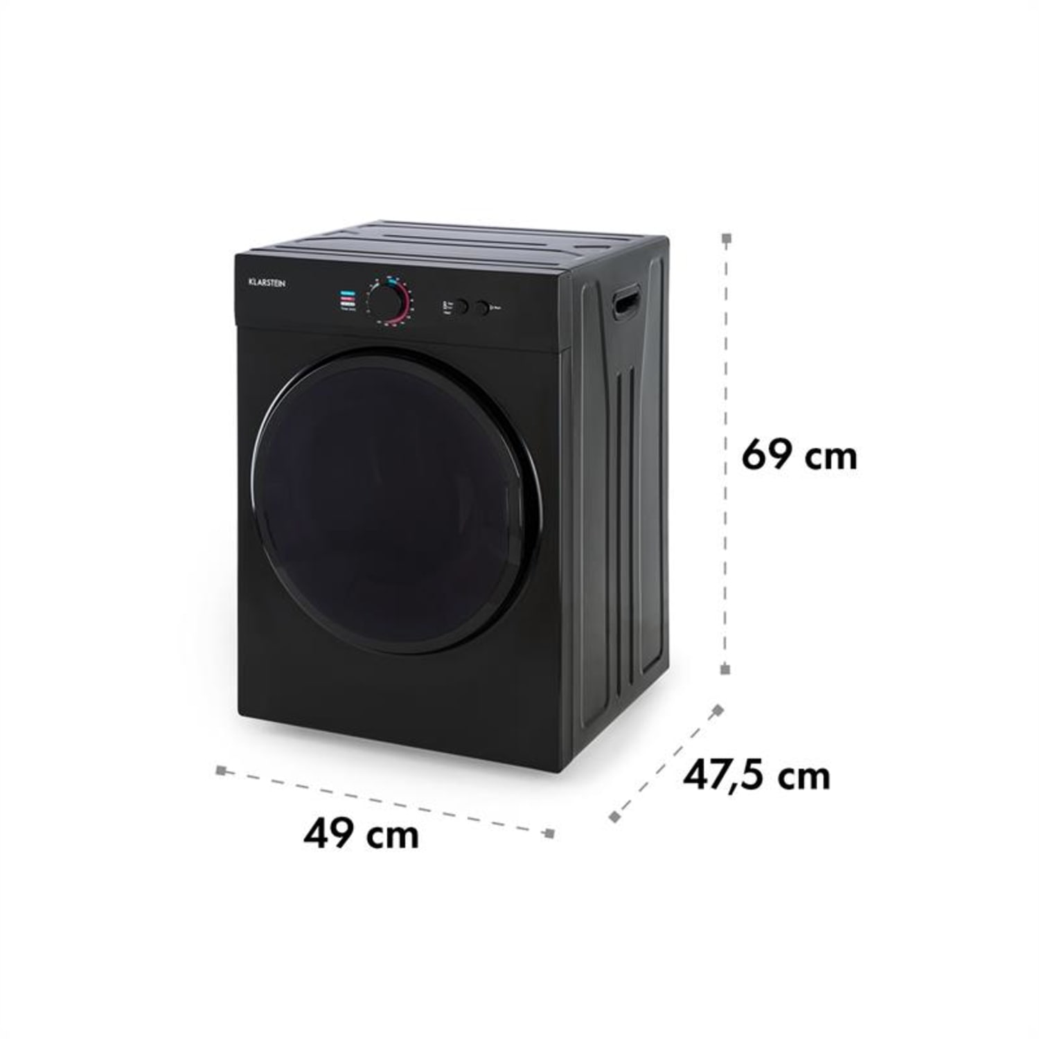Jet Set Secadora de ropa Secadora por salida de aire 1020W EEC C 3kg 50cm Negra Negro