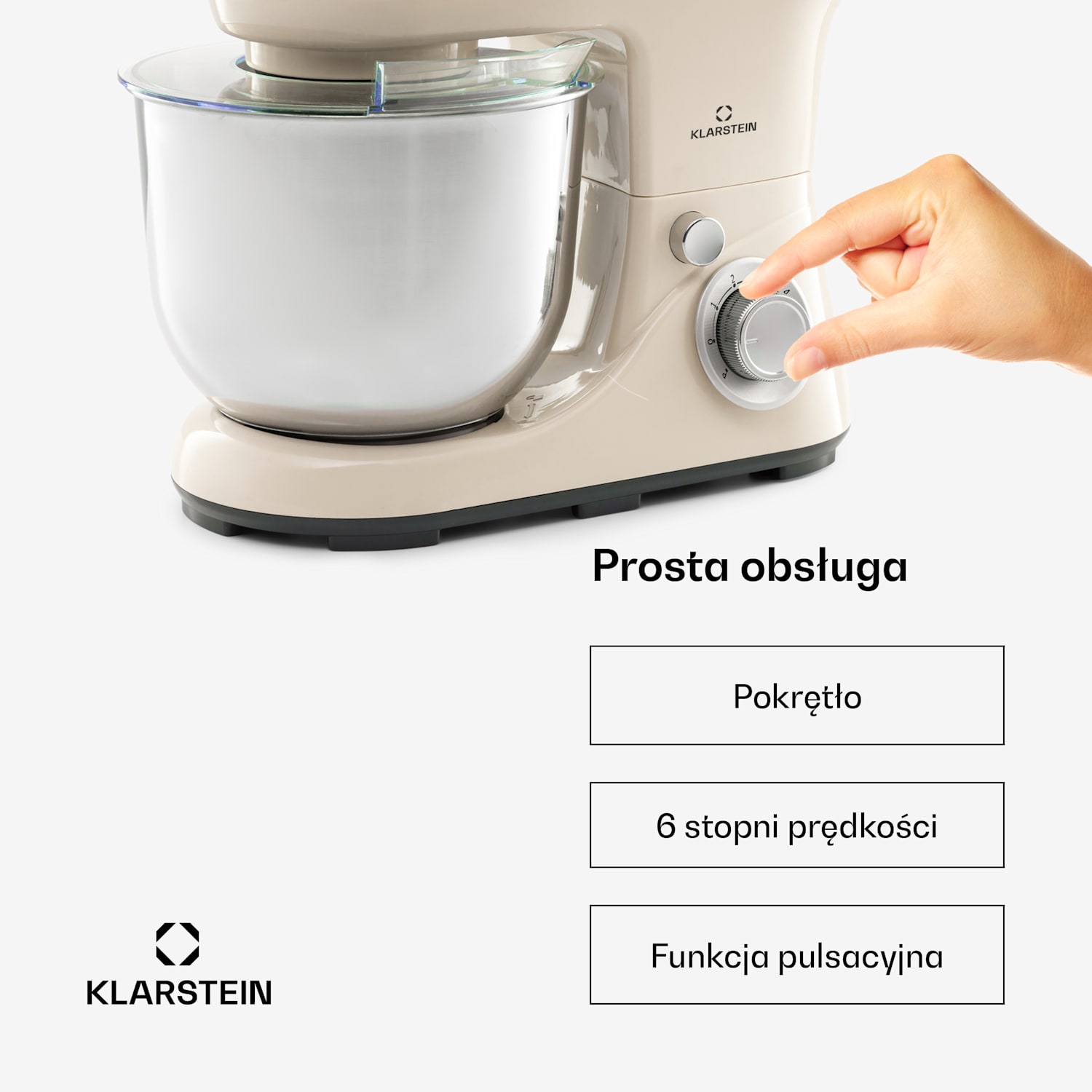 Bella Pico 2G, robot kuchenny, 1300 W, 1,7 KM, 6 poziomów, 5 l Vintage Krem