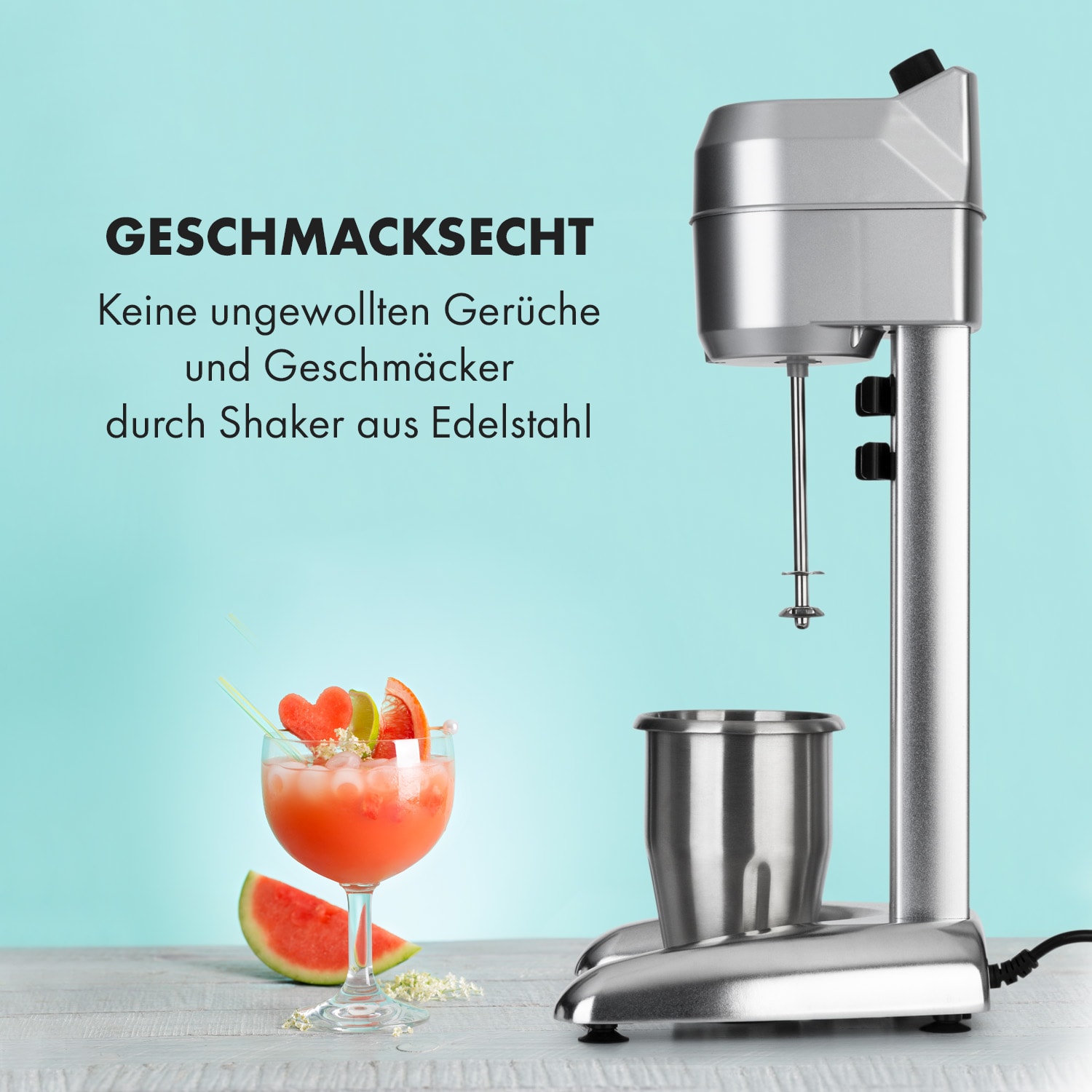 Kraftprotz Milchshake-Mixer Proteinshake 300W stufenlos Edelstahl 