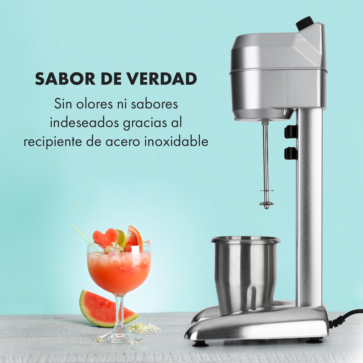 Pro Kraftprotz licuadora para leche y batidos proteicos 300 W continuo acero inoxidable 