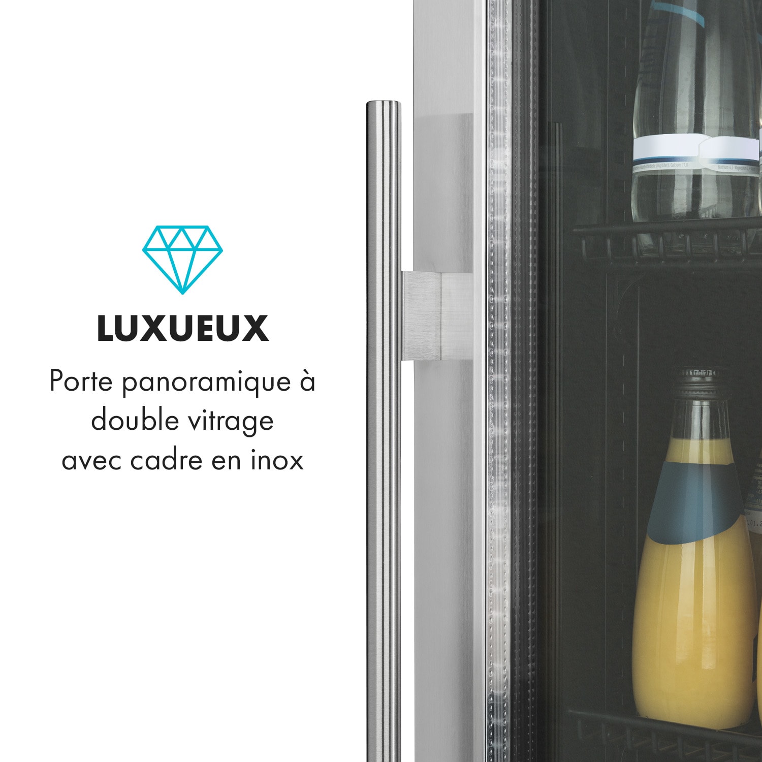 Berghain Pro Réfrigérateur à boissons 160L 230W 2 à 8°C LED - inox 160 L