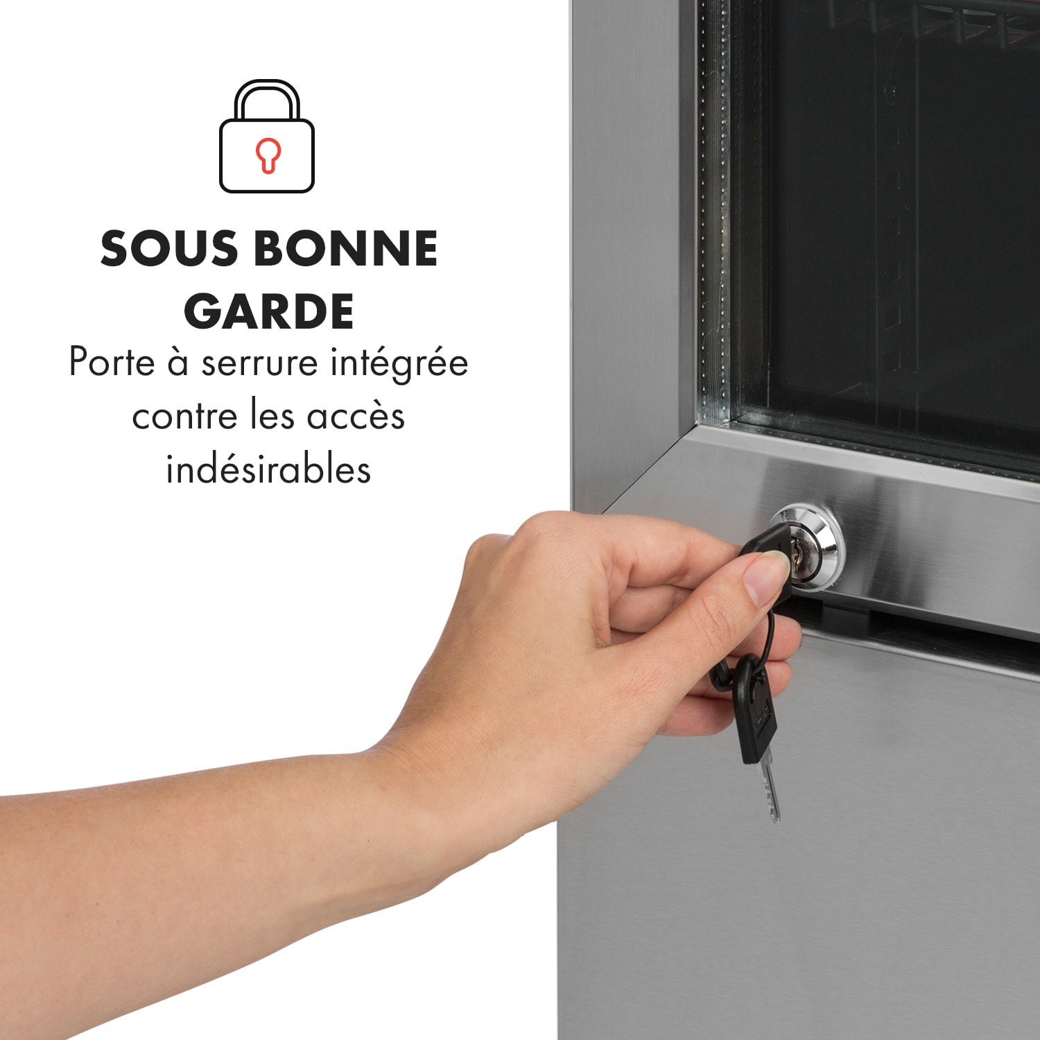 Berghain Pro Réfrigérateur à boissons 160L 230W 2 à 8°C LED - inox 160 L
