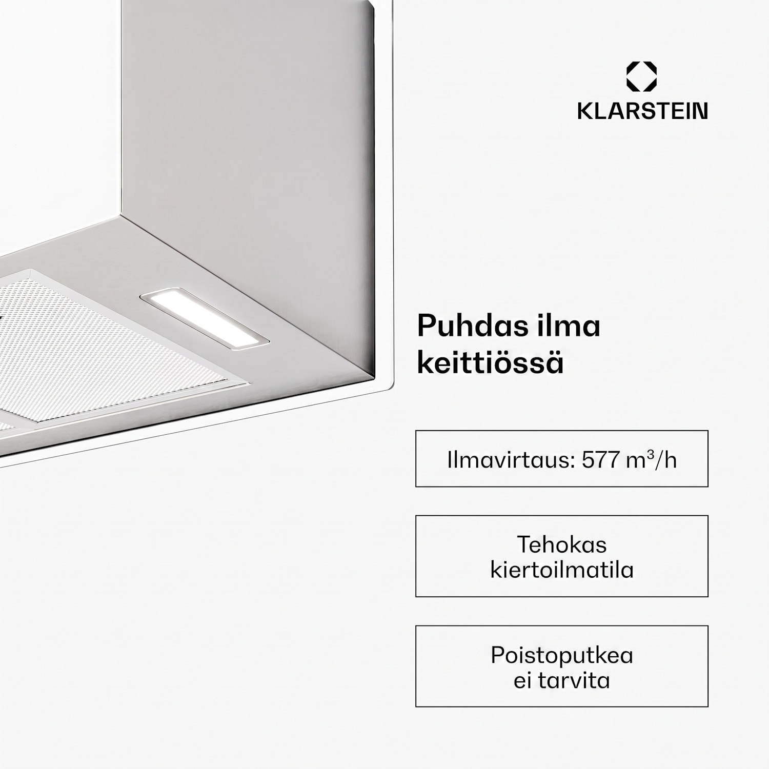 Kronleuchter XL saarekeimuri 90 cm kiertoilma 577 m³/h LED kosketus valkoinen 90 cm | Valkoinen