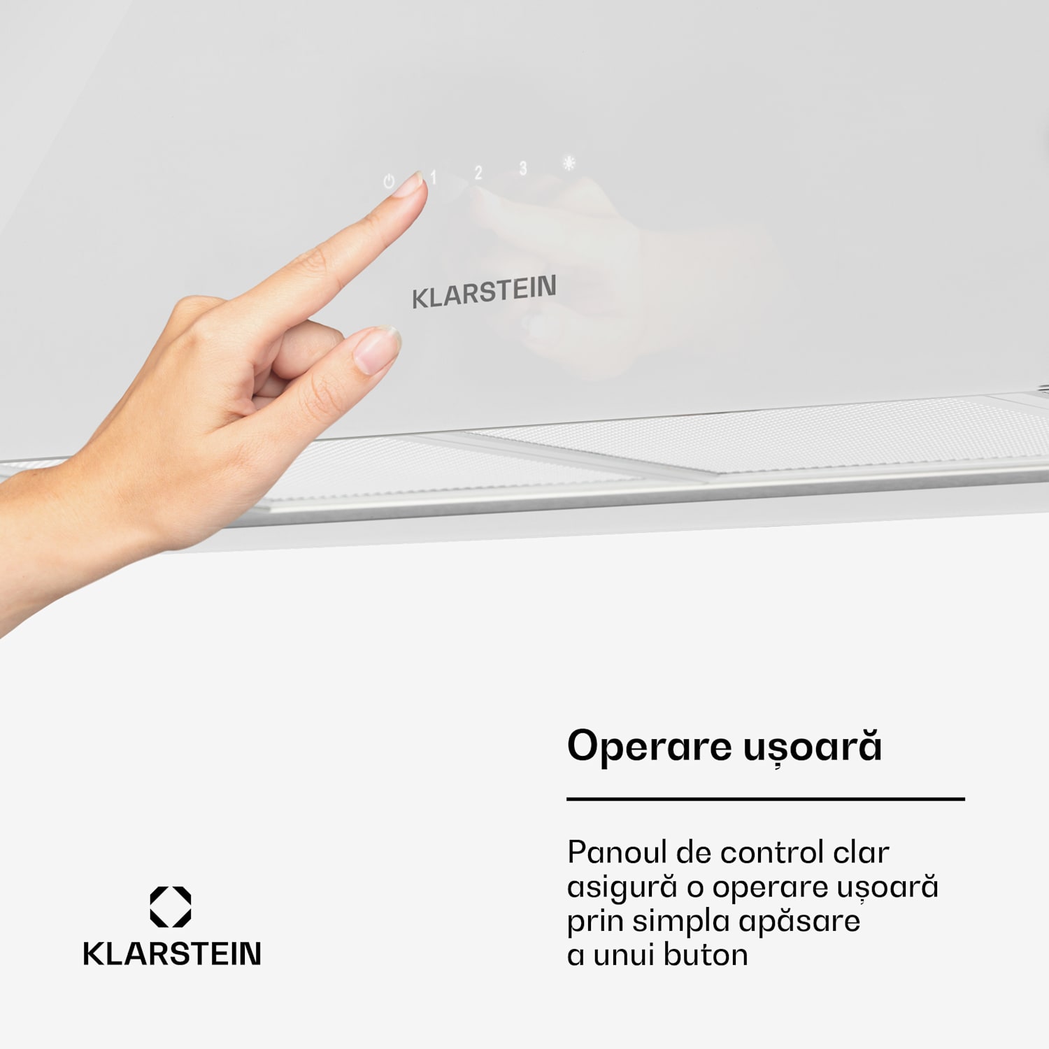 Kronleuchter XL, hotă de aragaz, 90 cm, circulație, 590m³ / h, LED, ecran tactil, alb Alb