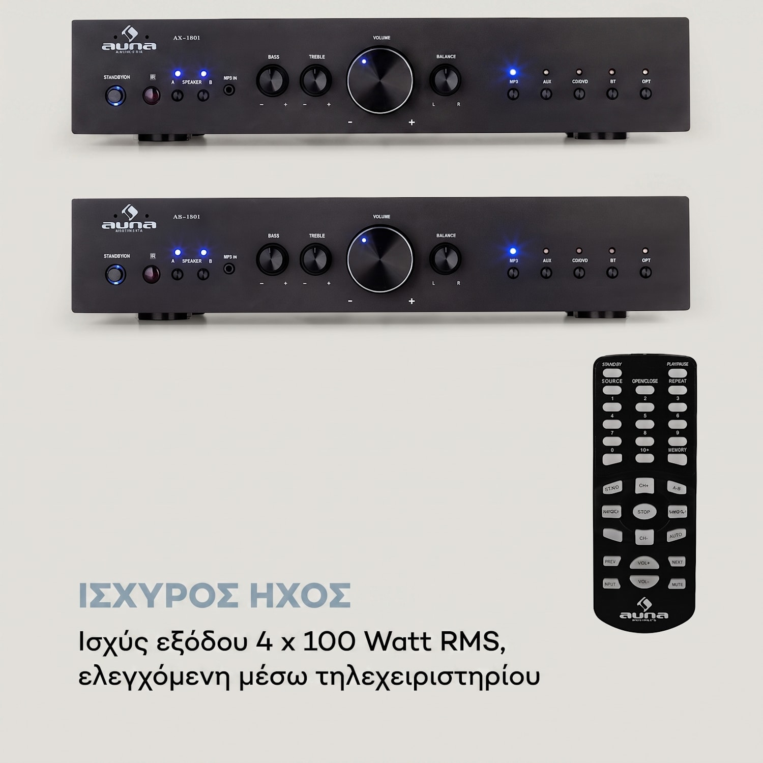 AV2-CD608BT HiFi-Stereo-Verstärker Μαύρο