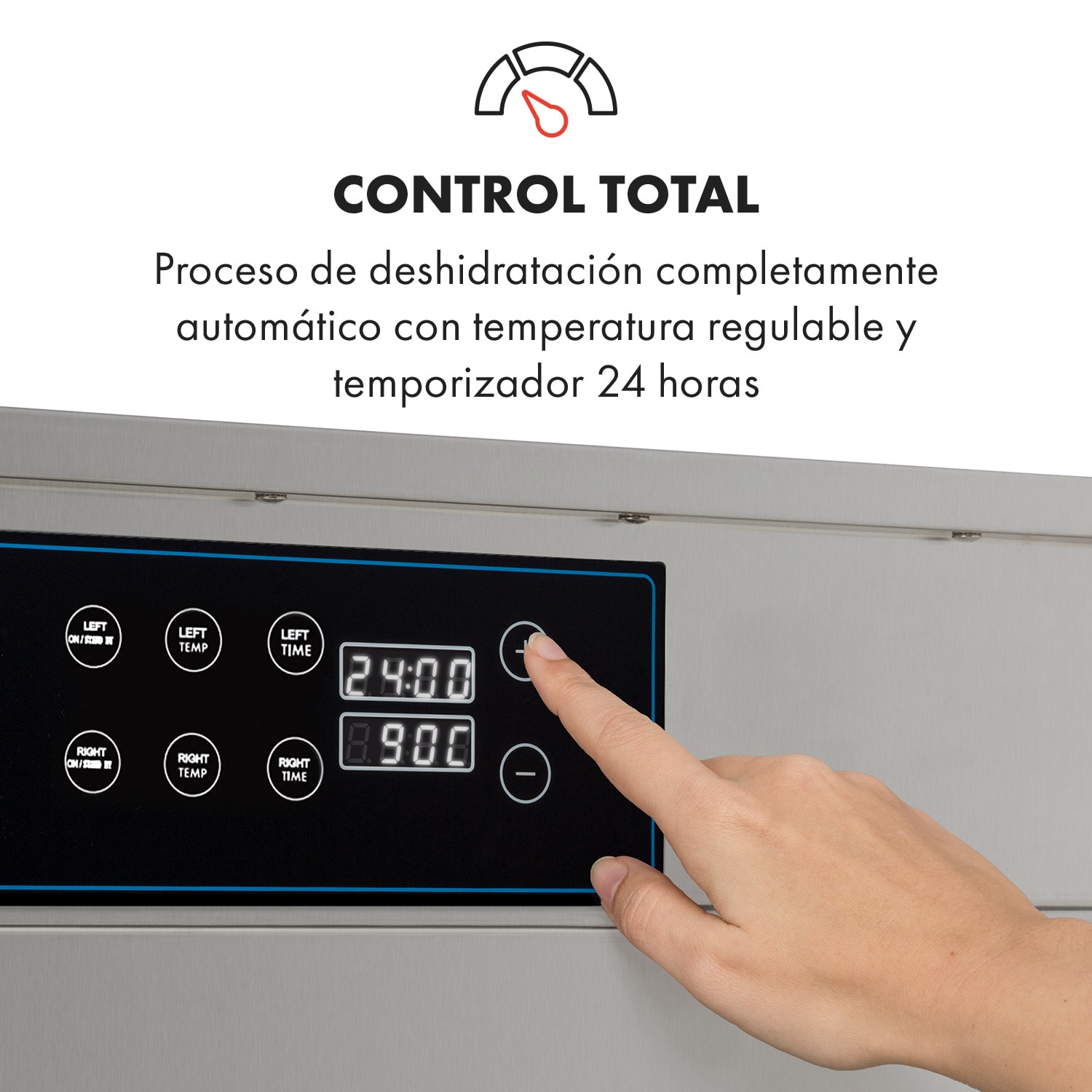 Master Jerky 500 Deshidratador 3000W 40-90 °C  temporizador 24h acero inoxidable color plateado 32 bandejas