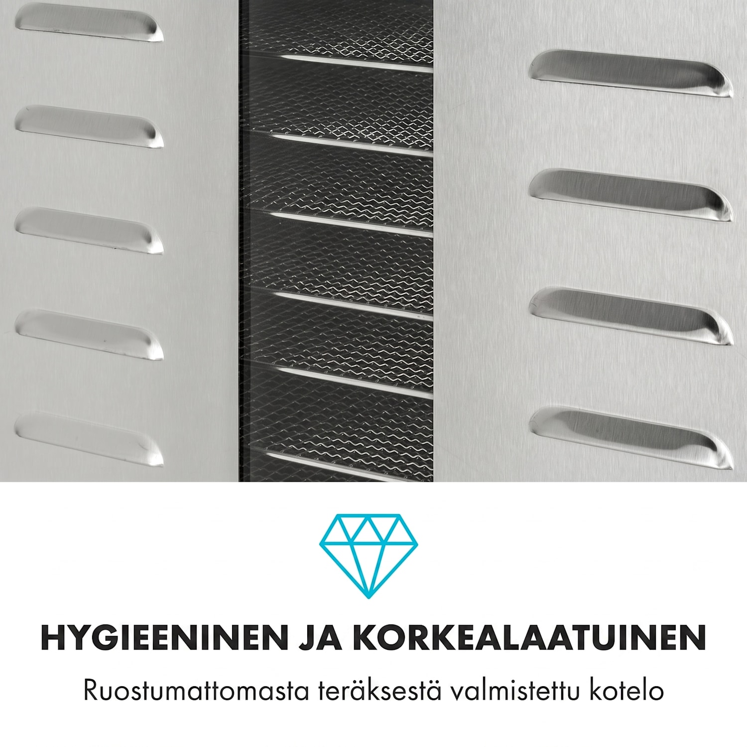 Master Jerky 550 kuivuri 2400 W 30-90 °C 24 h ajastin ruostumatonta terästä hopeanvärinen 36 hyllyä