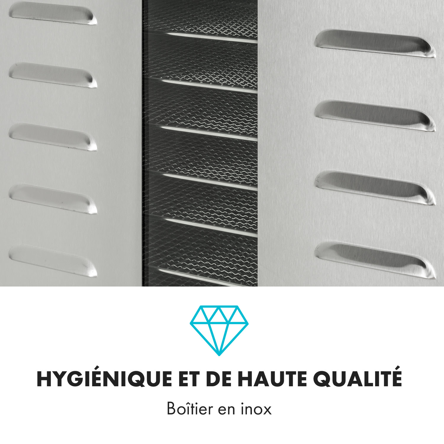 Master Jerky 550 voedseldroger 2400W 40-90 °C 24h-timer rvs zilver 36 etages