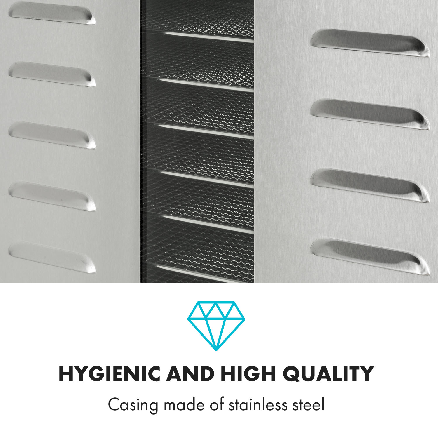 Master Jerky 550, sušička potravín, 2400 W, 40 – 90 °C, 24 hod. časovač, nehrdzavejúca oceľ, strieborný 36 poschodí