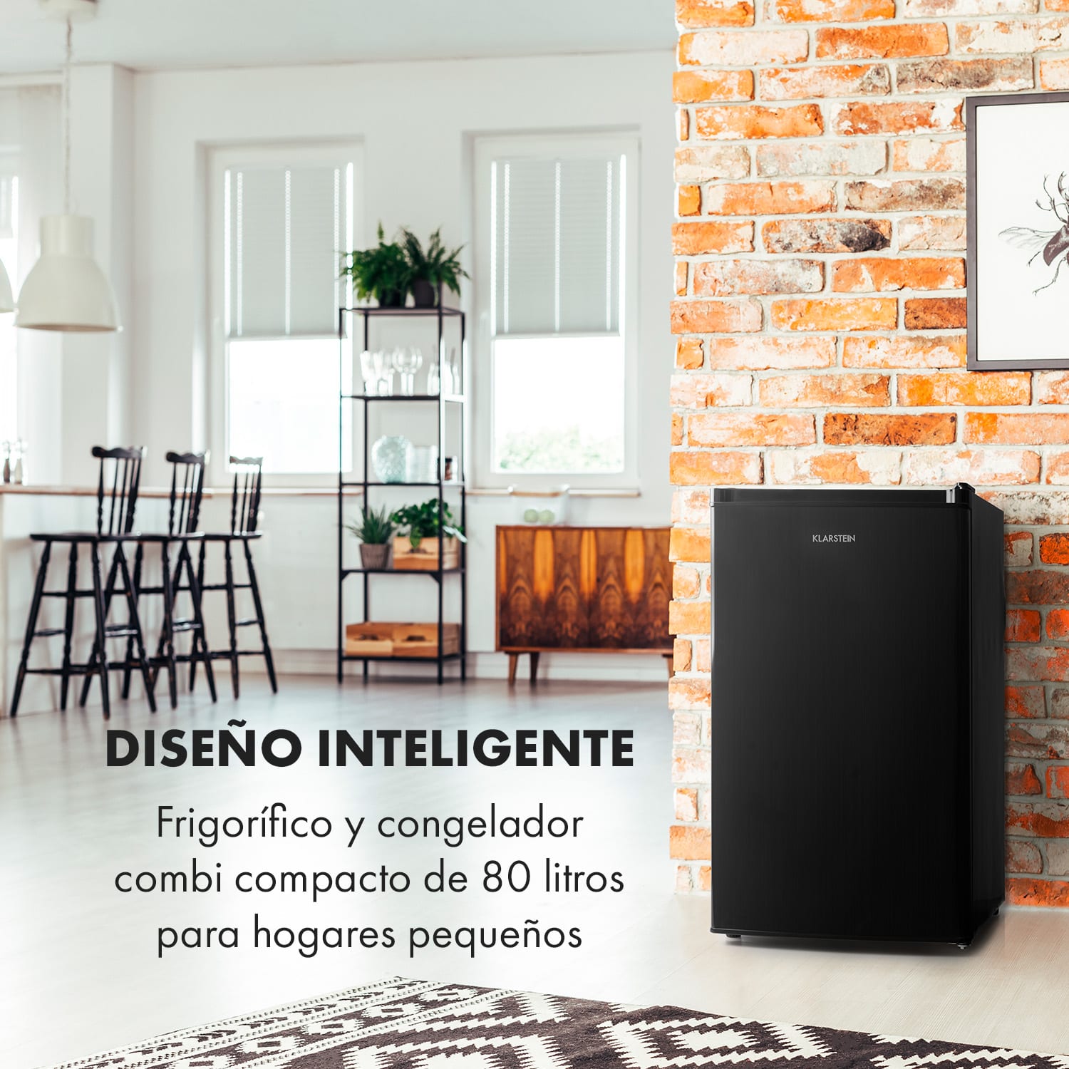 Cool Cousin combi de frigorífico y congelador 70/11 Litros 40 dB Negro