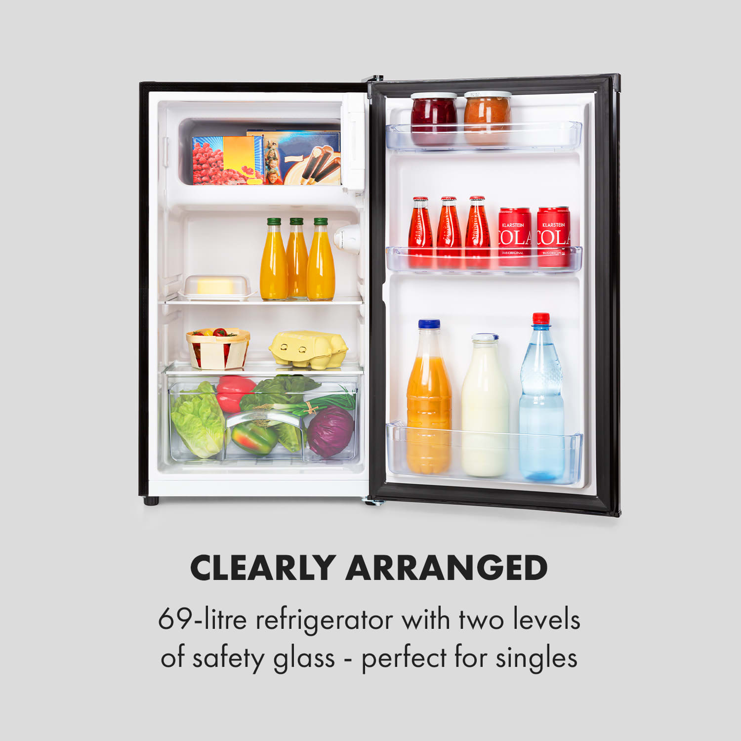 Cool Cousin fridge-freezer combination 70/11 litres 40 dB Black