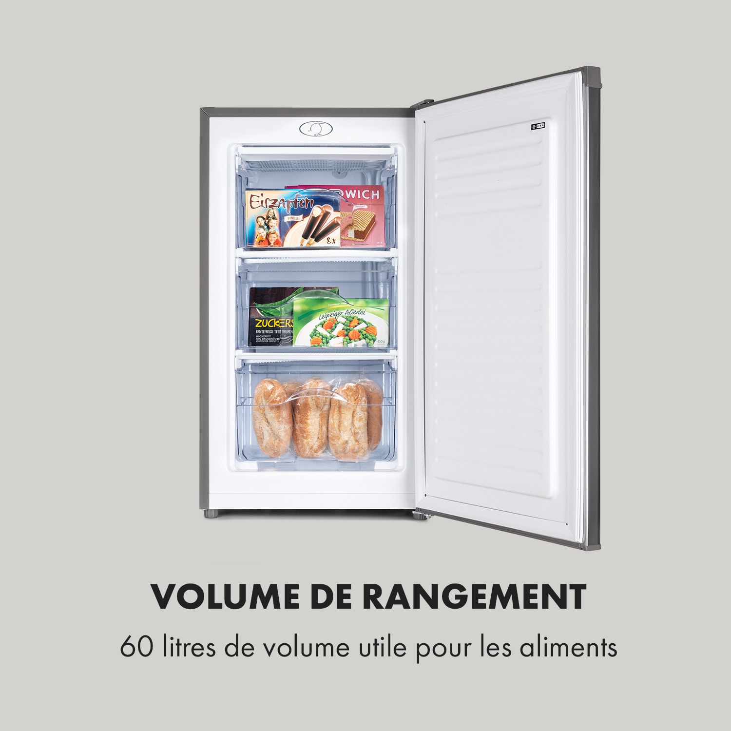 Garfield Eco L diepvrieskast 64 liter 80 W 40 dB 3 schuiflades 