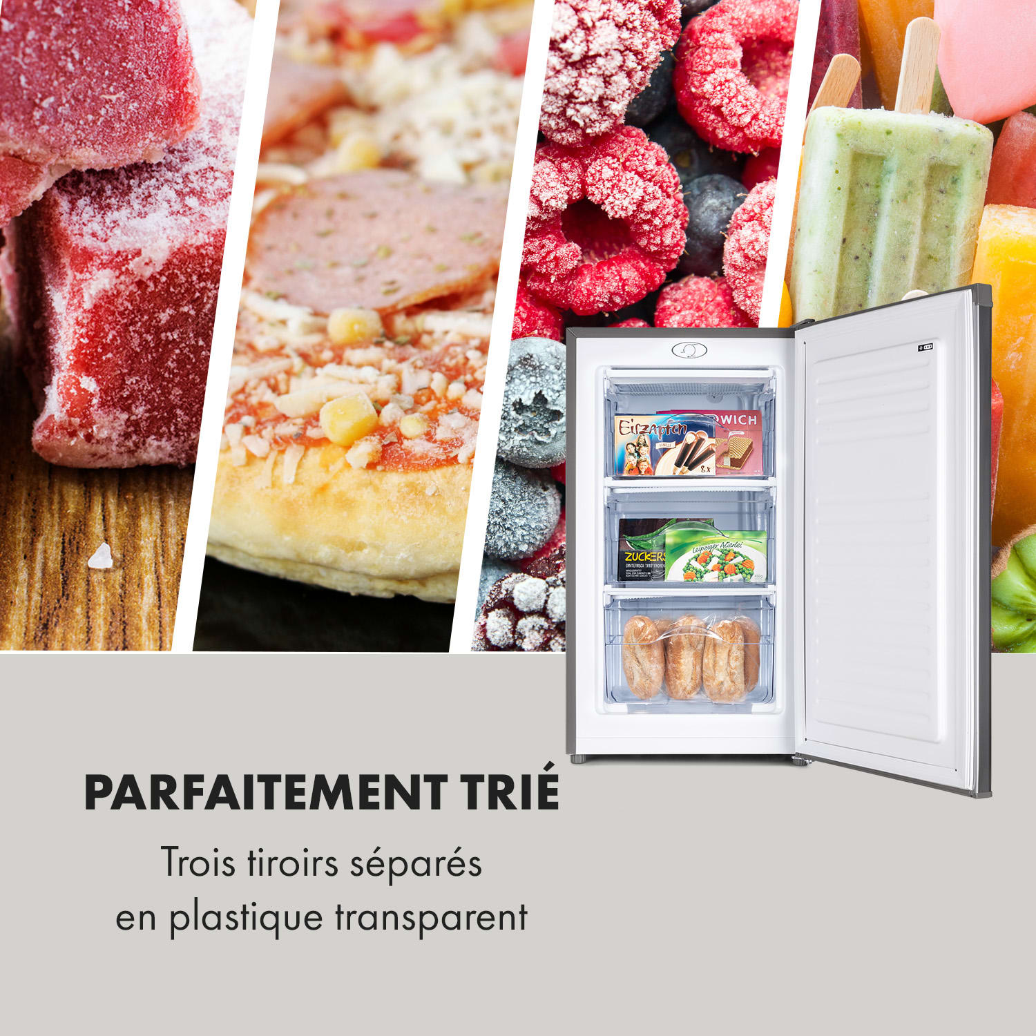 Garfield Eco L diepvrieskast 64 liter 80 W 40 dB 3 schuiflades 