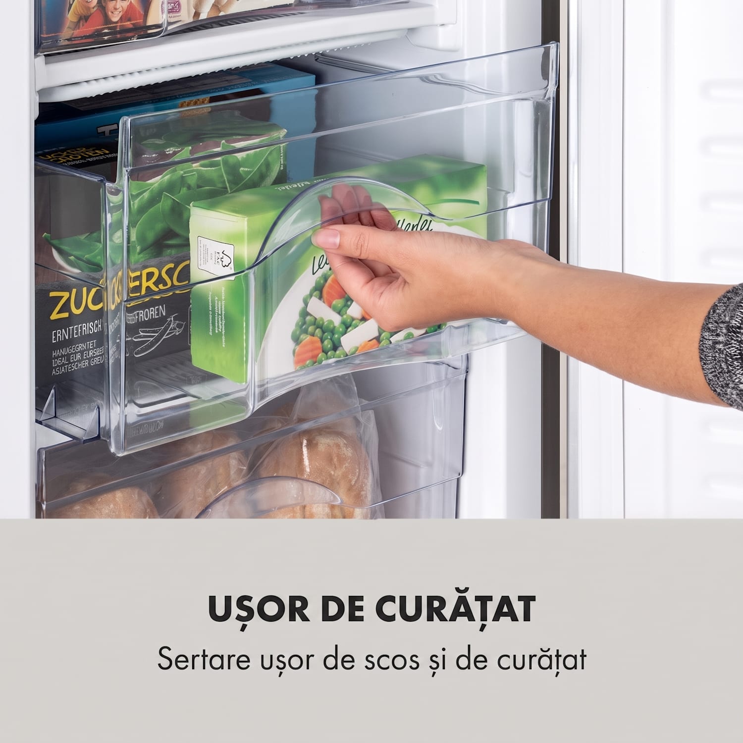 Garfield Eco L, congelator, 64l, 3 sertare, gri 