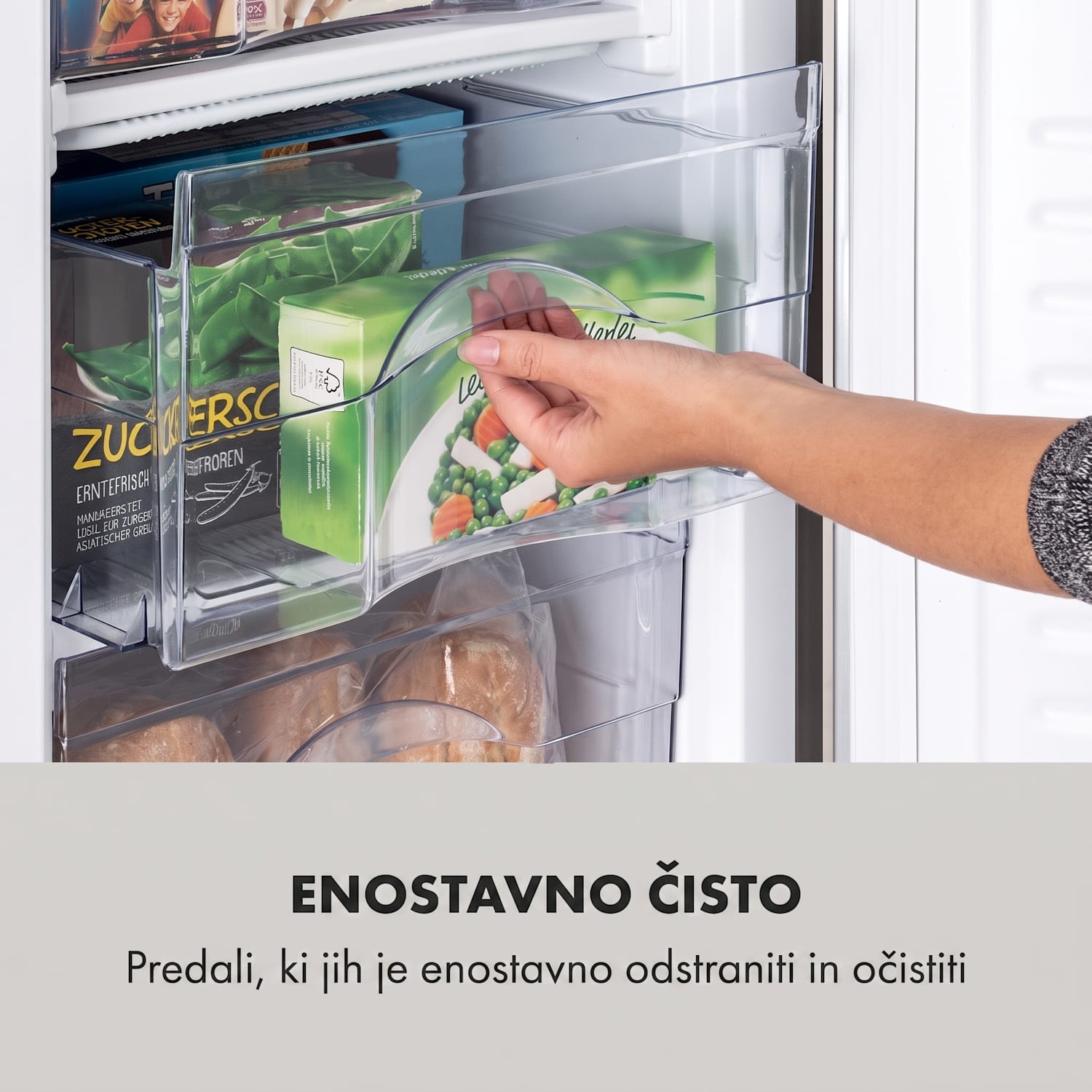 Garfield Eco L, zamrzovalnik, 64 l, 3 predali, siva 