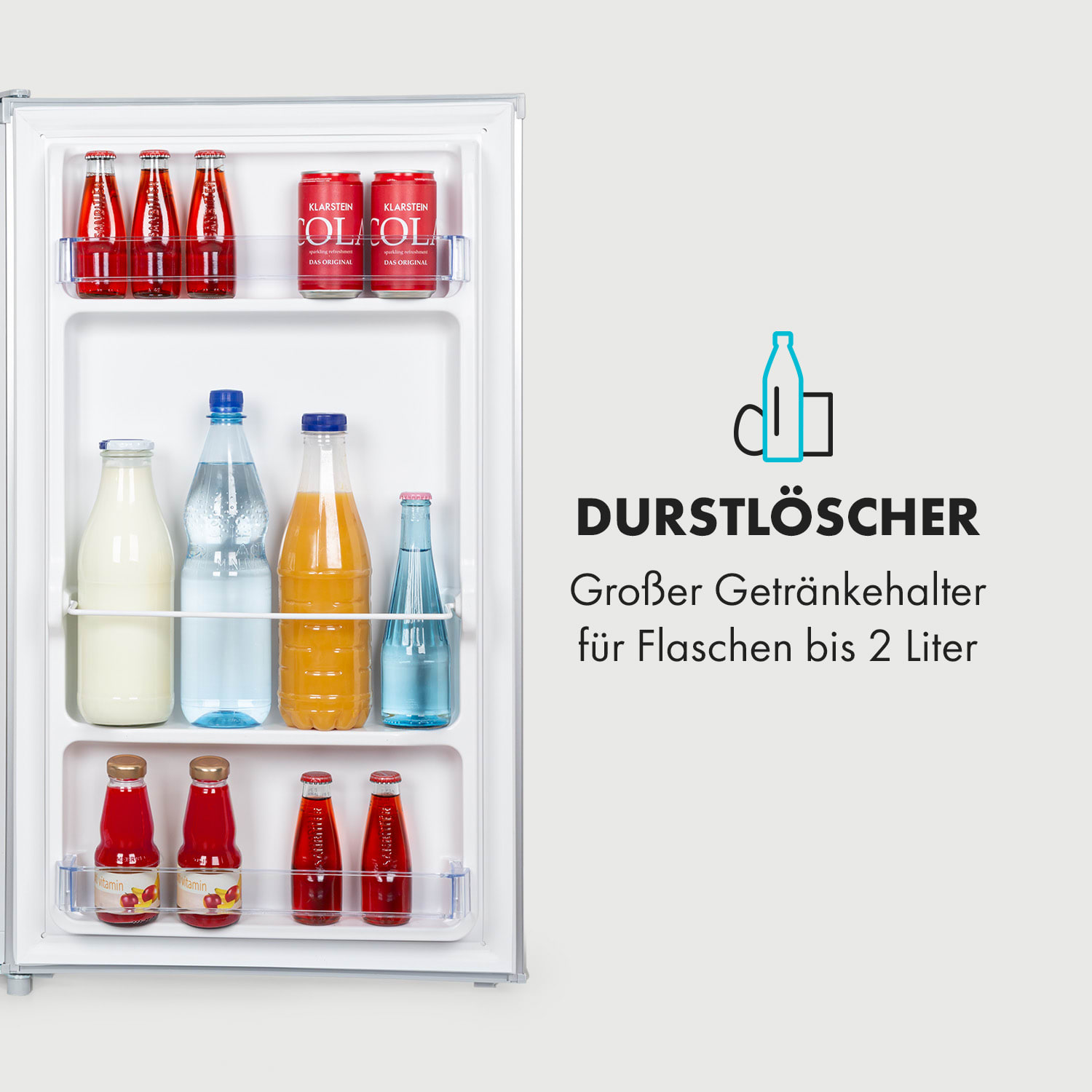 Hudson Kühlschrank 88 Liter Crisperfach Kompressor Silber