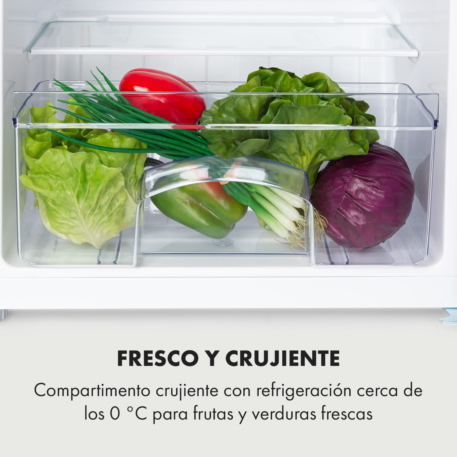 Hudson Frigorífico de 88 litros con compartimento Crisper y compresor Plata